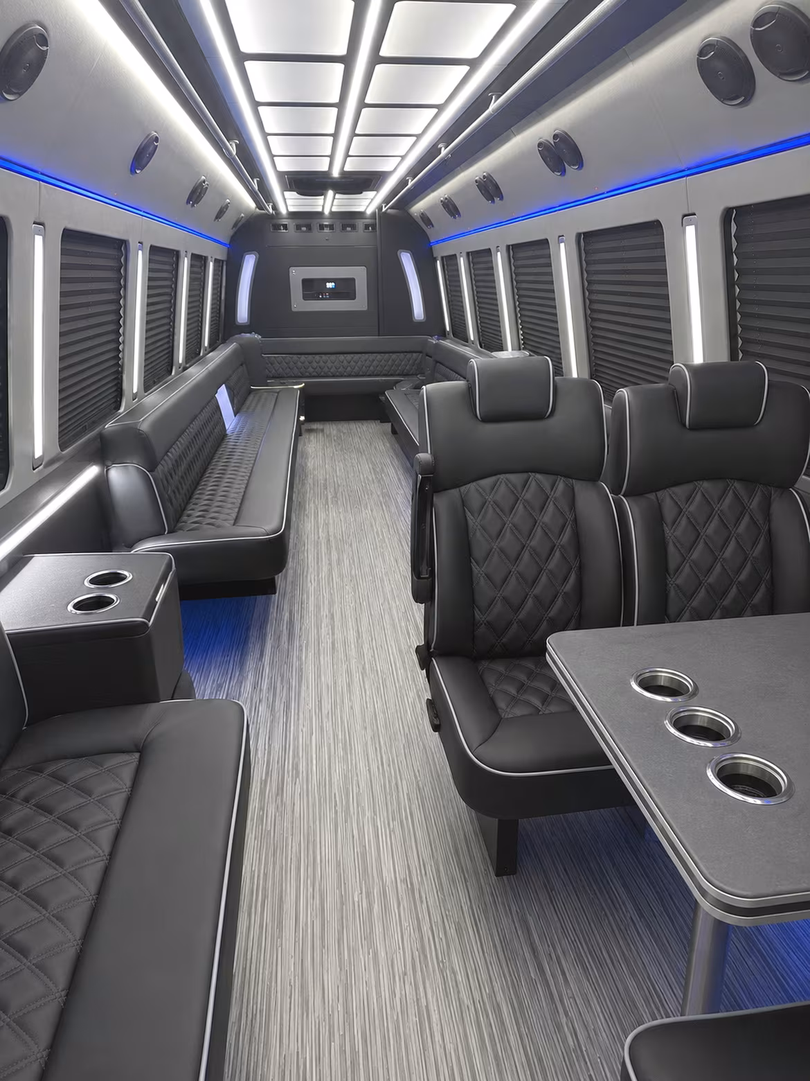 jersey city 25 passenger party bus inside