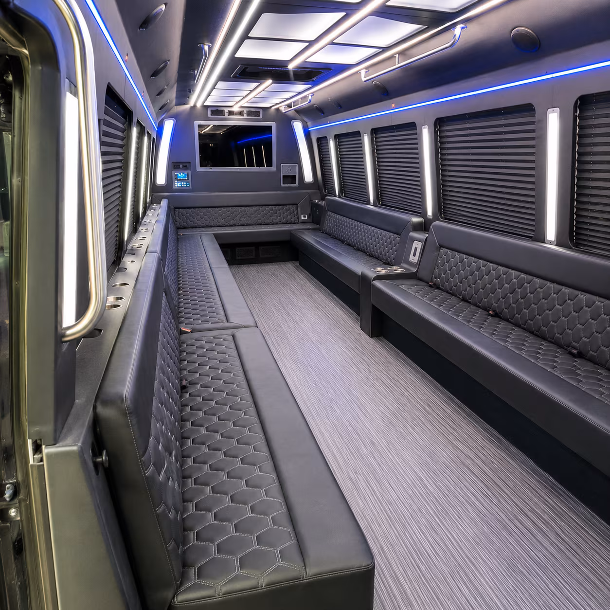 jersey city 40 passenger party bus interior