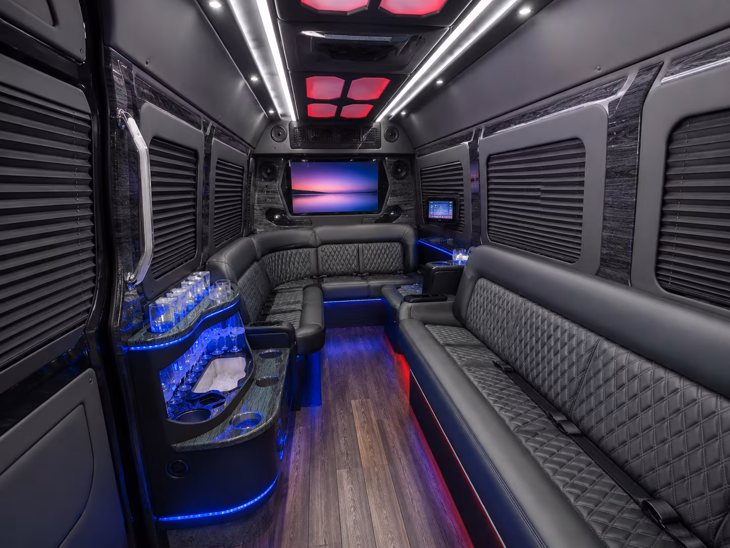 jersey city 50 passenger party bus interior